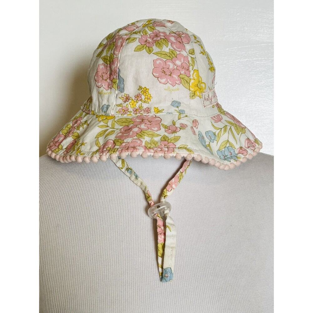 Millymook Baby Girl Beach Sun Bucket Hat Boho White Floral Designer 0-12 Months
